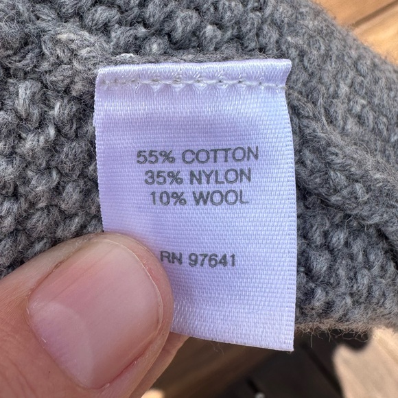 J. Jill Women’s Gray Cable Knit Open-Front Wool Blend Cardigan - Picture 4 of 7